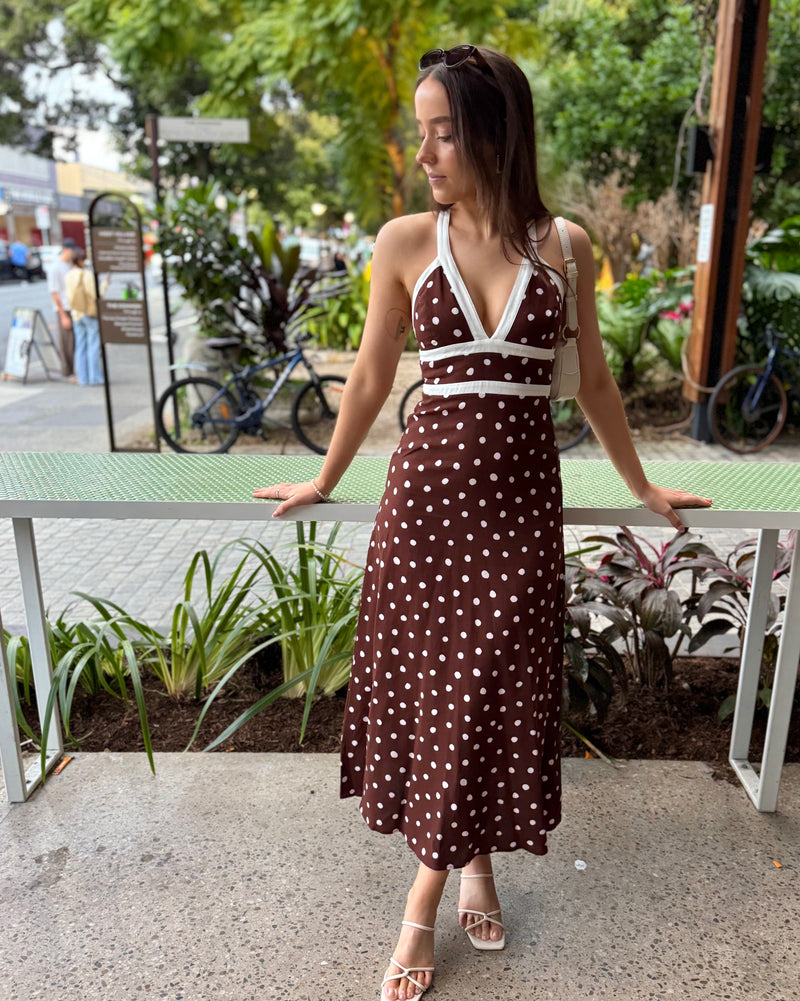 Zesty Maxi Dress // Polka Dot