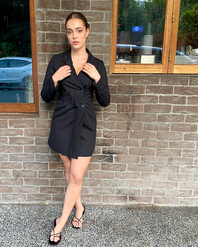 Benny Blazer Dress // Onyx