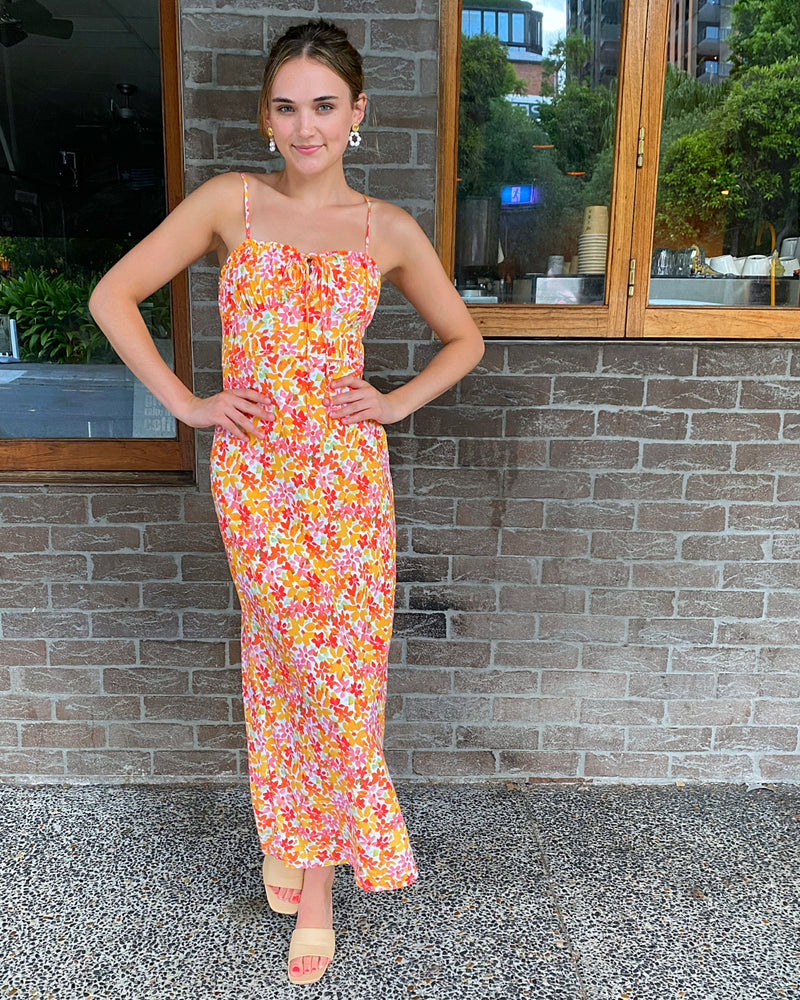 Sunday Market Bias Cut Midi Dress