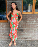 Tamarillo Bias Cut Midi Dress