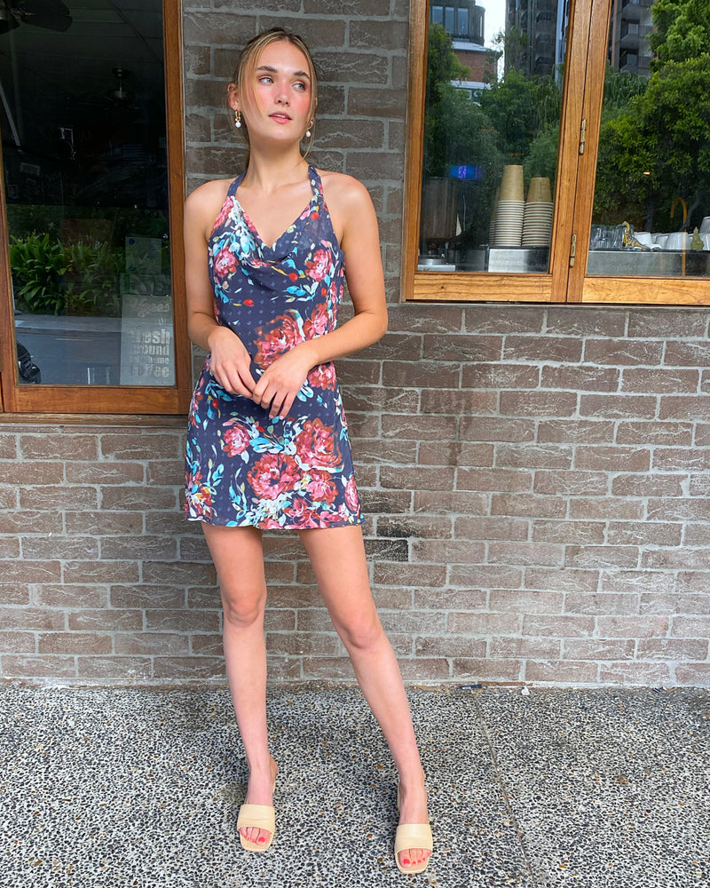 Natalie Halter Mini Dress